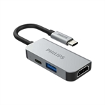 Hub Philips SWV6113G 3 in 1 USB C to HDMI+USB+PD